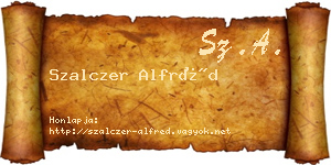 Szalczer Alfréd névjegykártya