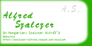 alfred szalczer business card